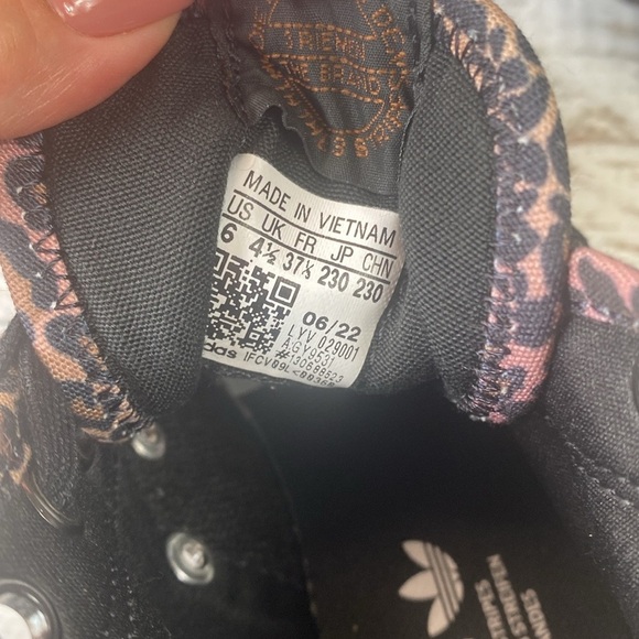 Adidas Nizza Platform Mid Leopard Print Sneakers Pink/Blk/Brwn Size 6 GY9531 - Picture 8 of 13